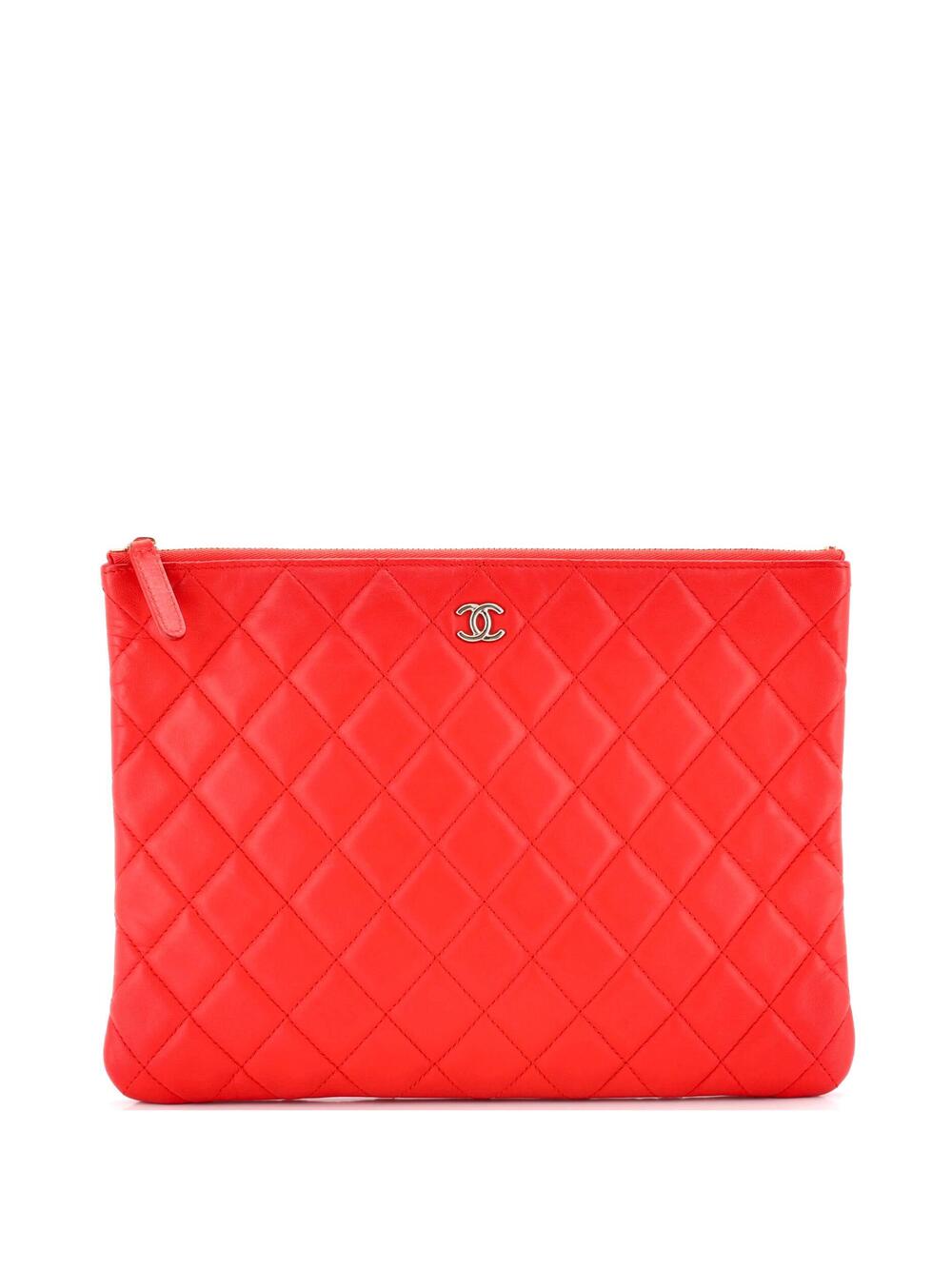 Chanel O Case Clutch Quilted Lambskin #377137C10B